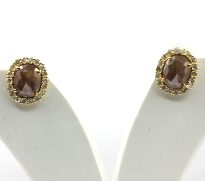 Soliten paper diamond 14k Gold Diamond Stud Earring