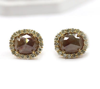 Soliten paper diamond 14k Gold Diamond Stud Earring