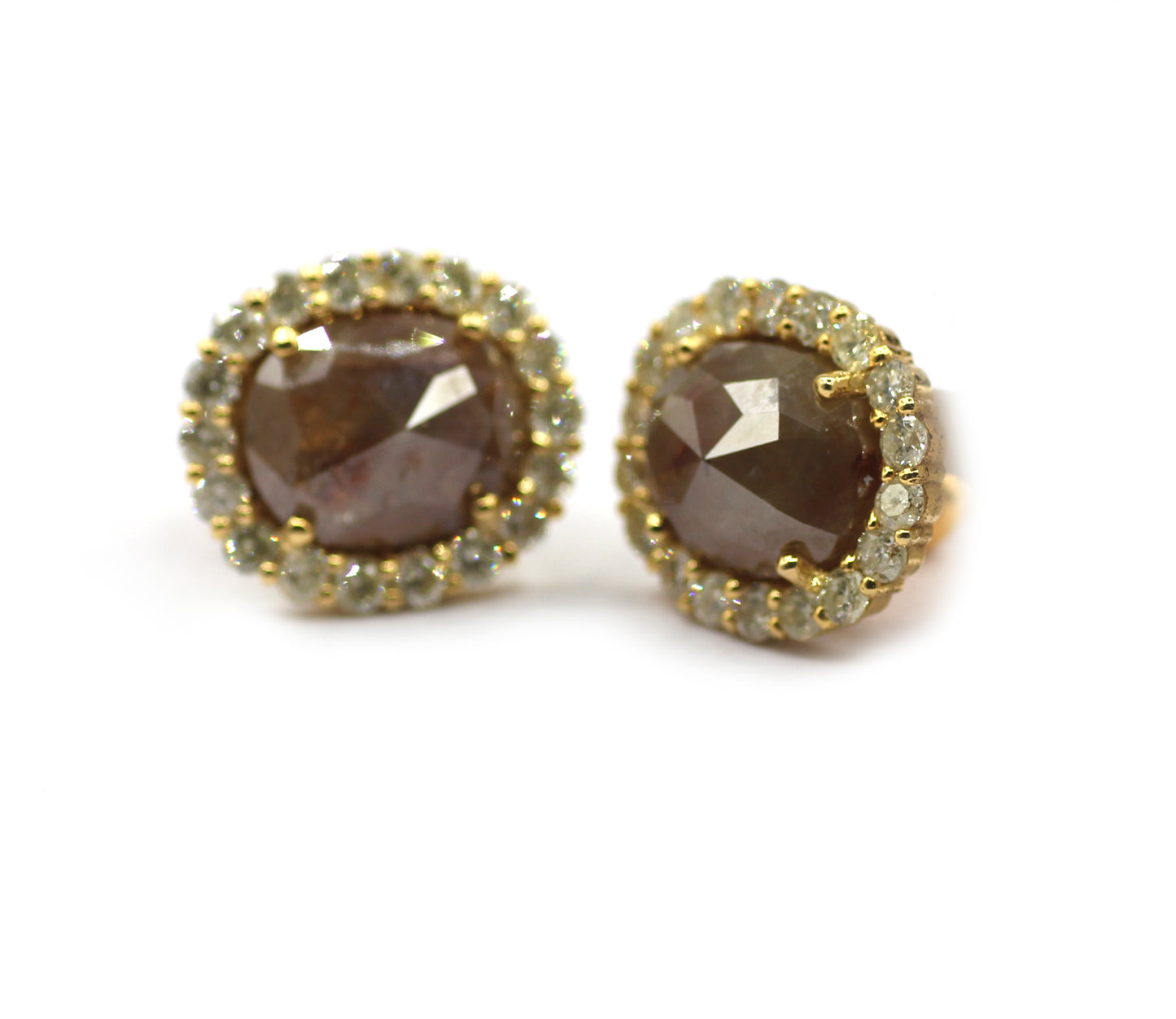 Soliten paper diamond 14k Gold Diamond Stud Earring