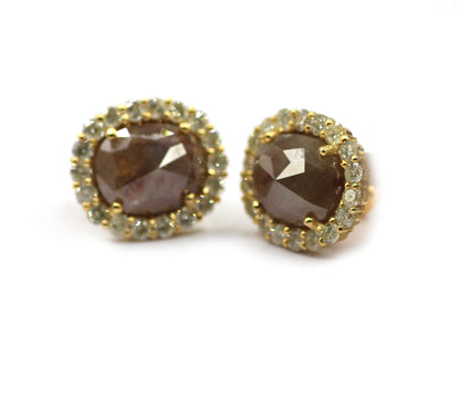 Soliten paper diamond 14k Gold Diamond Stud Earring