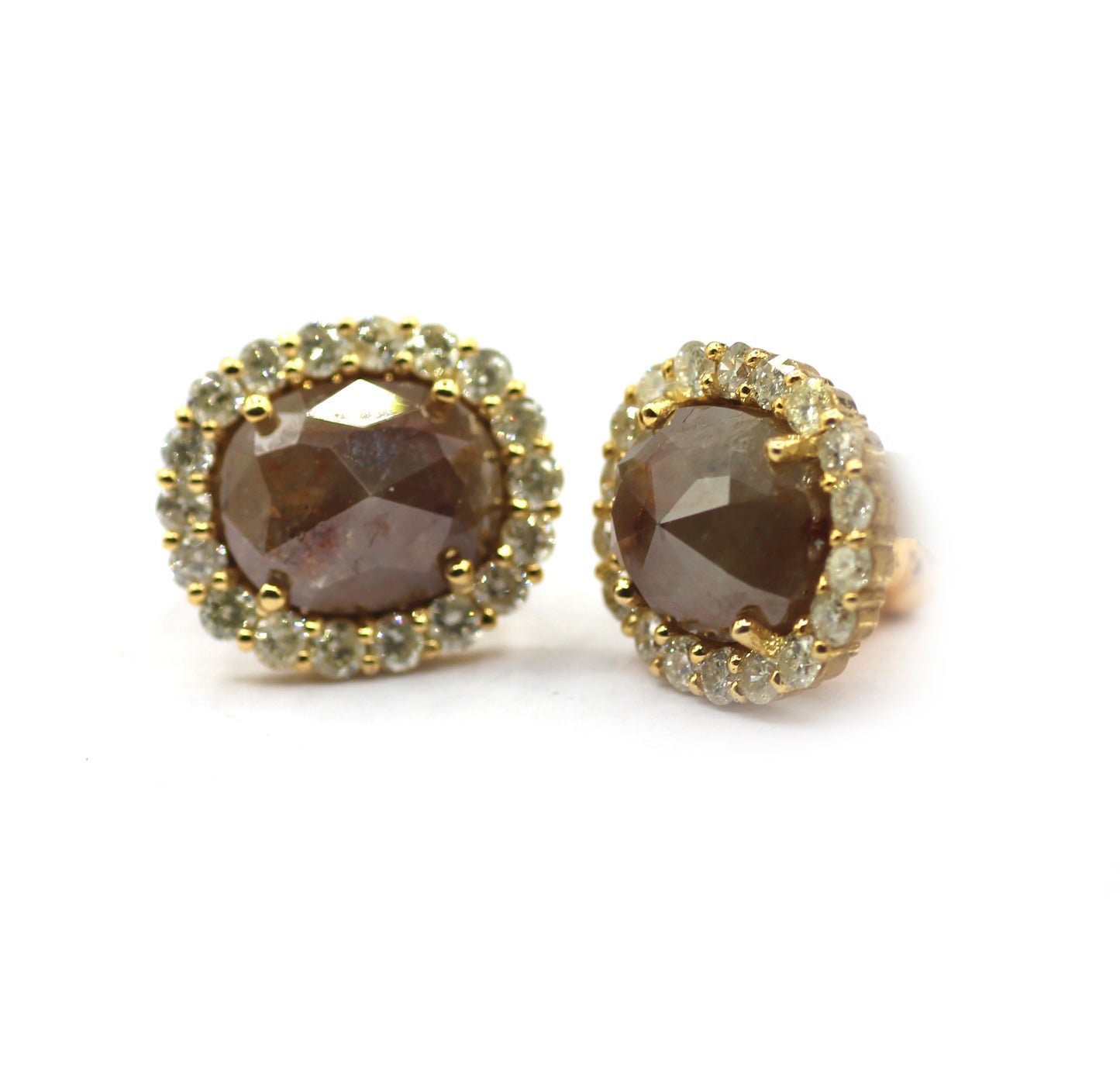 Soliten paper diamond 14k Gold Diamond Stud Earring