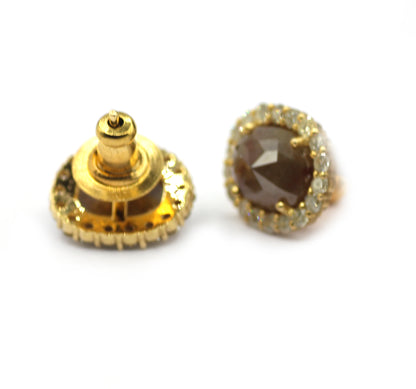 Soliten paper diamond 14k Gold Diamond Stud Earring