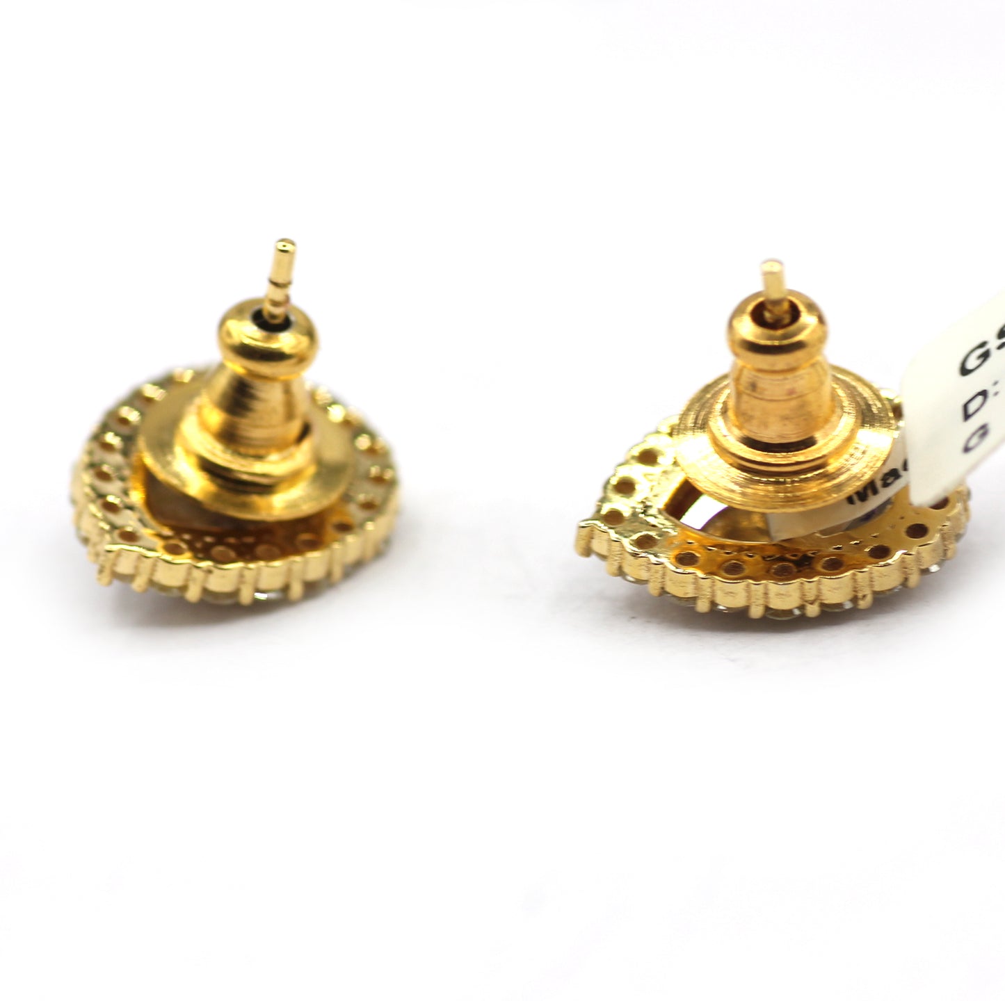 Salt paper diamond 14k Gold Diamond Stud Earring