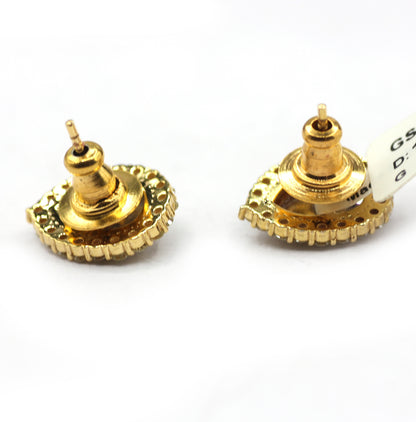 Salt paper diamond 14k Gold Diamond Stud Earring