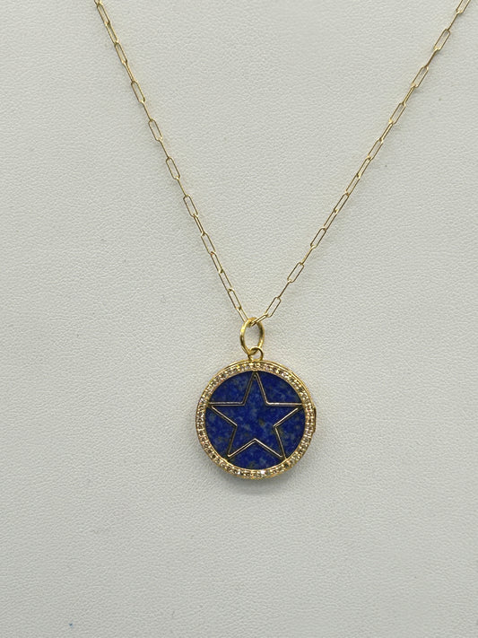 Round 14k Solid Gold Diamond Pendants