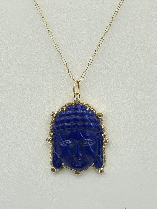 Buddha 14k Solid Gold Diamond Pendants