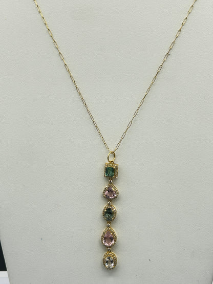 14k Solid Gold Diamond Pendants