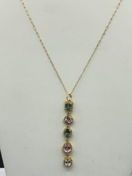 14k Solid Gold Diamond Pendants