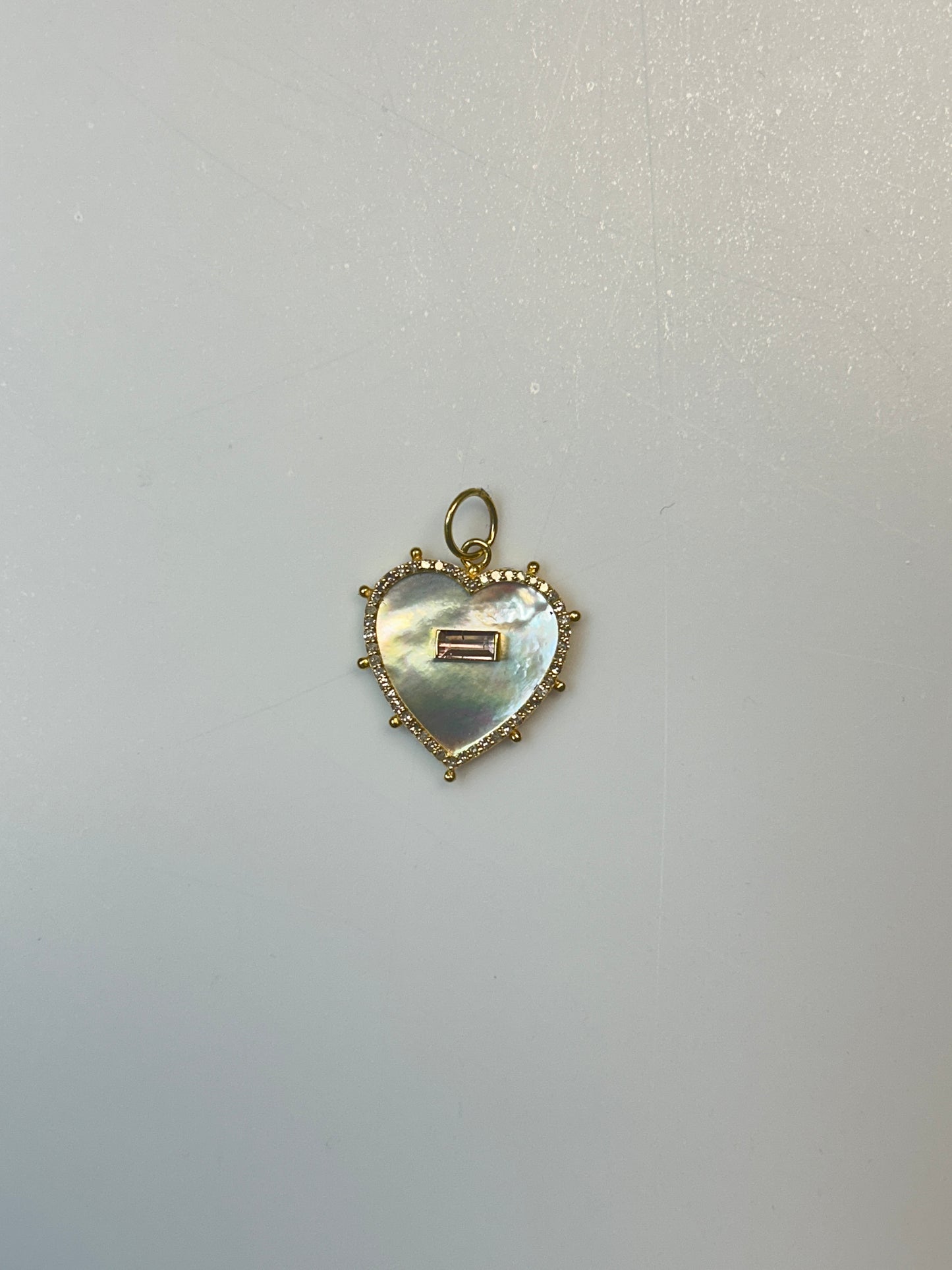 Heart 14k Solid Gold Diamond Pendants
