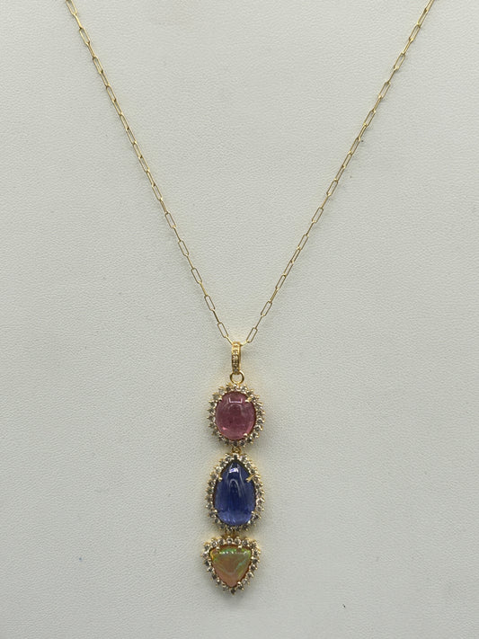 14k Solid Gold Diamond Pendants