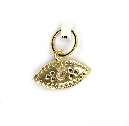Evil Eye 14k Solid Gold Diamond Pendants.