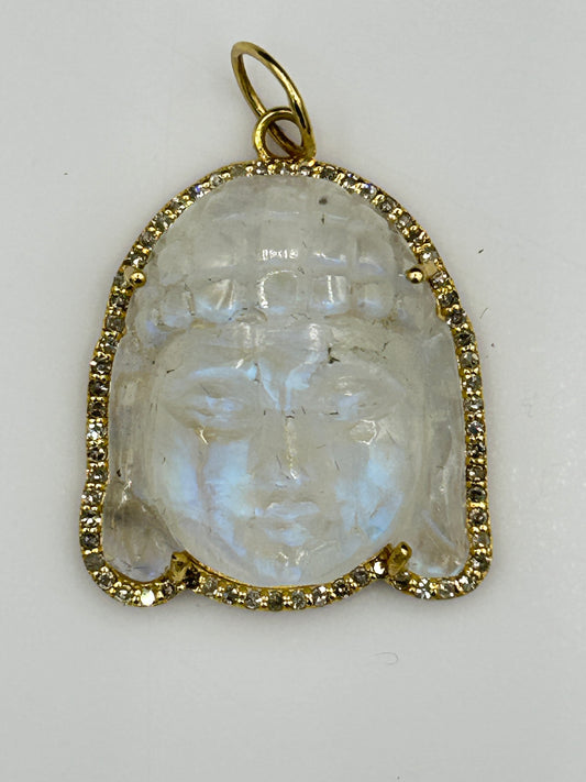 Buddha 14k Solid Gold Diamond Pendants
