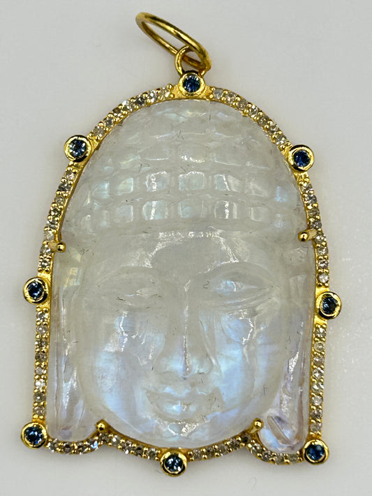 Buddha 14k Solid Gold Diamond Pendants