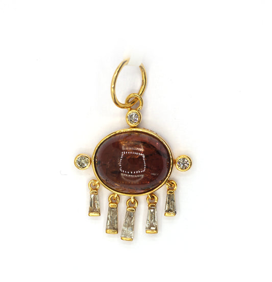 14k Solid Gold Diamond Pendants.