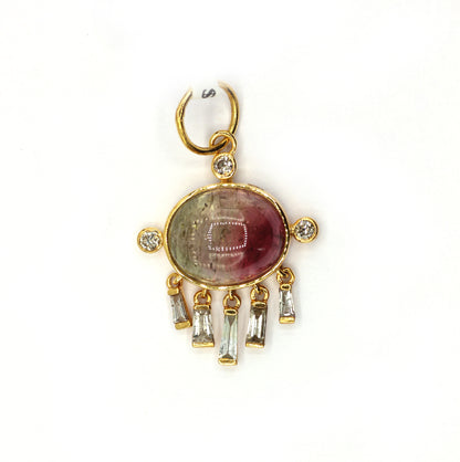 14k Solid Gold Diamond Pendants.