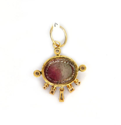 14k Solid Gold Diamond Pendants.