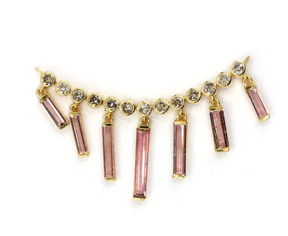14k Solid Gold Diamond Pendants.