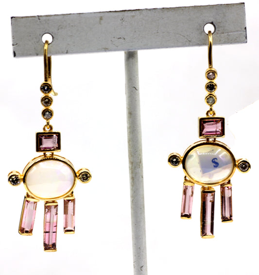14k Solid Gold Diamond Earring