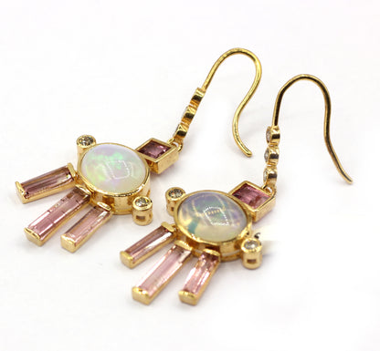 14k Solid Gold Diamond Earring