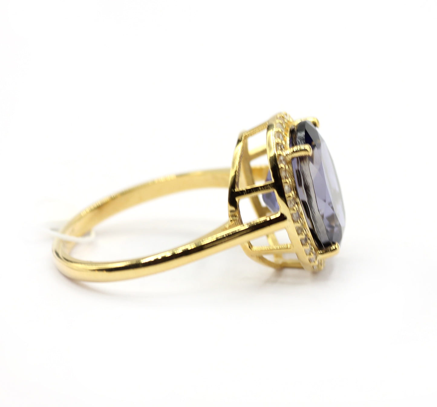 Iolite 14k Solid Gold Diamond Rings.