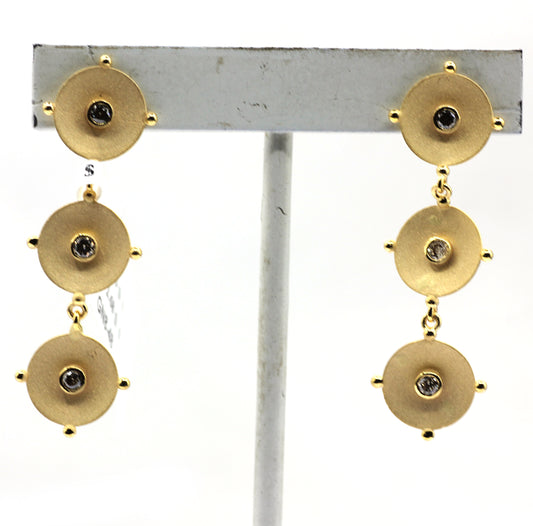 14k Solid Gold Diamond Earring