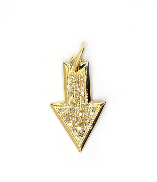 Arrow 14k Solid Gold Diamond Pendants