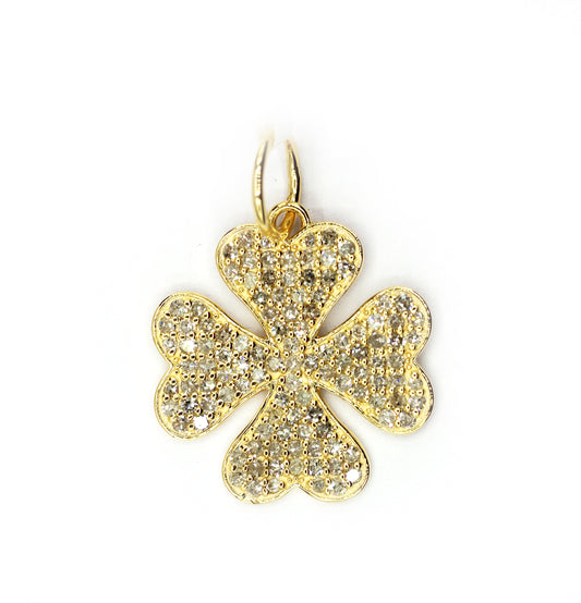Heart 14k Solid Gold Diamond Pendants