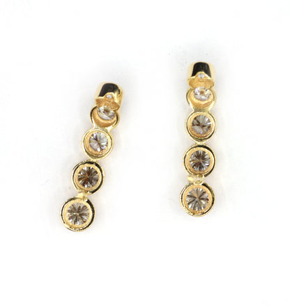 14k Solid Gold CVD Diamond Stud Earring
