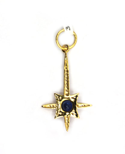 Star 14k Solid Gold Diamond Pendants