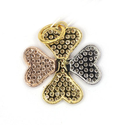 Heart 14k Solid Gold Diamond Pendants