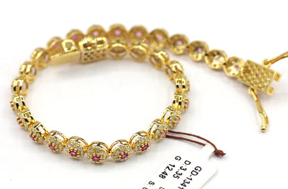 14k Solid Gold Diamond Bracelets