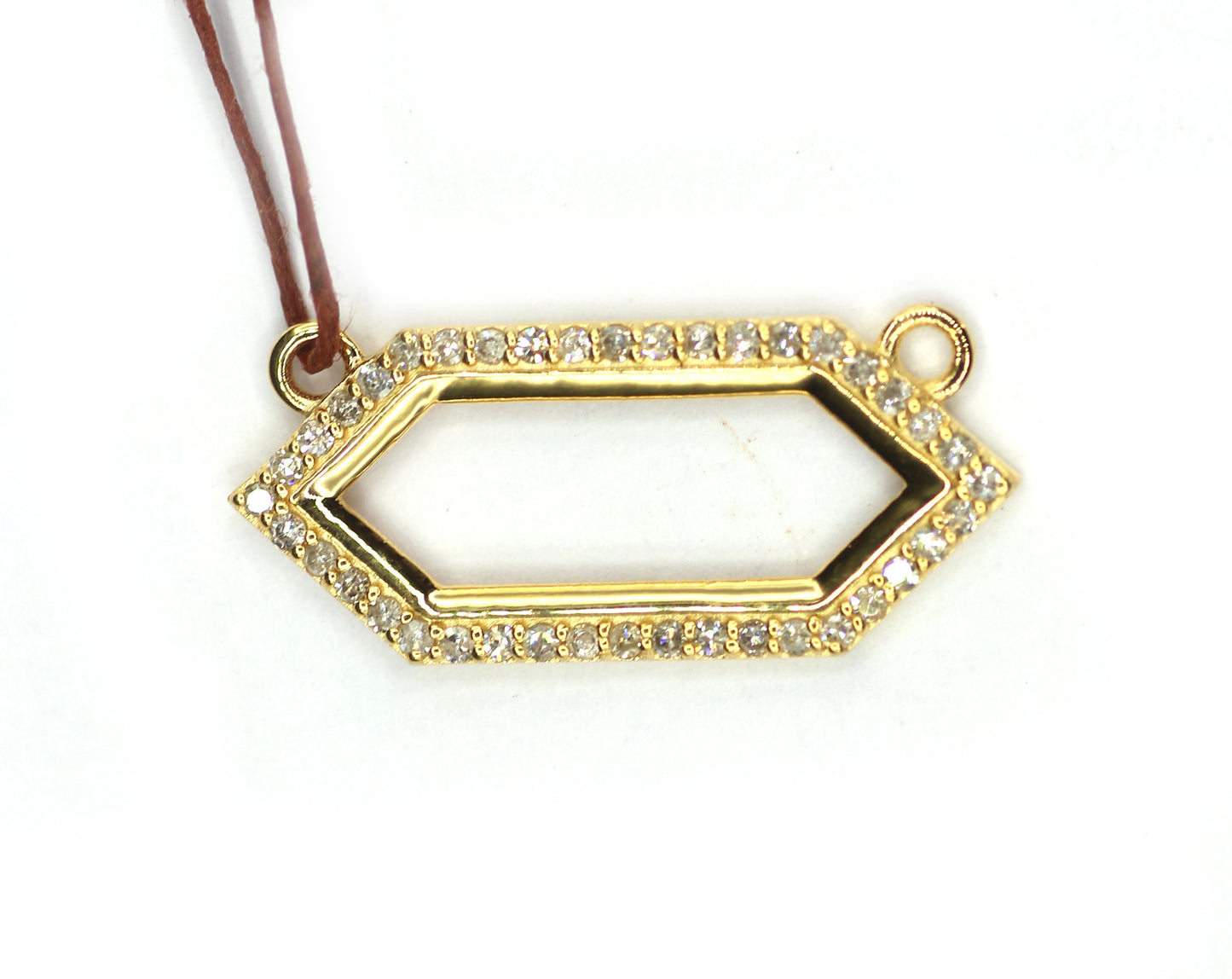 14k Solid Gold Diamond Pendant