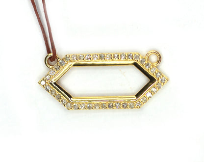 14k Solid Gold Diamond Pendant