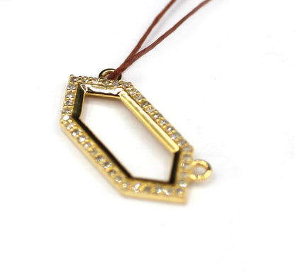 14k Solid Gold Diamond Pendant