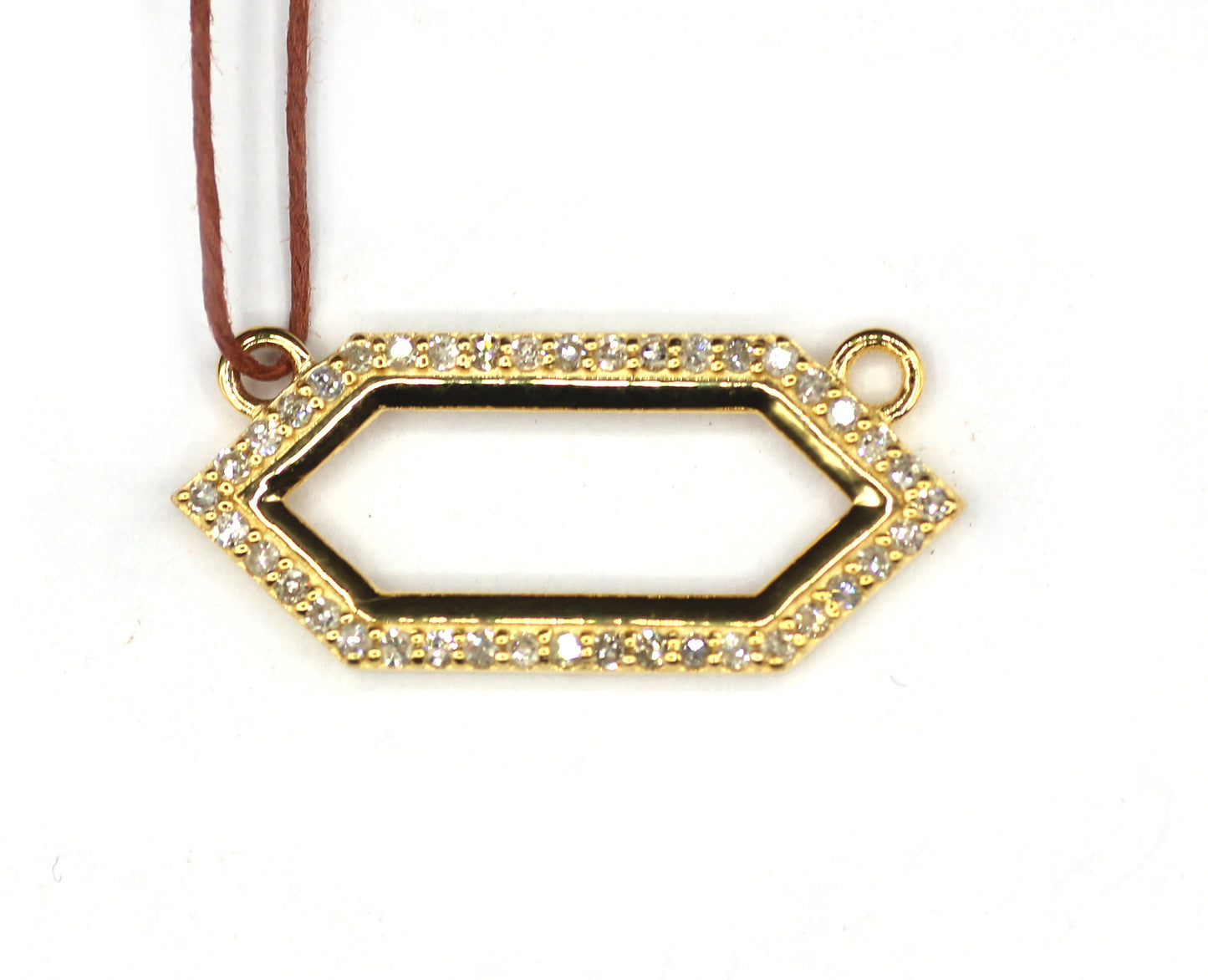 14k Solid Gold Diamond Pendant