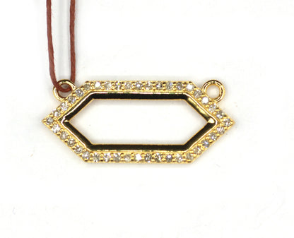 14k Solid Gold Diamond Pendant