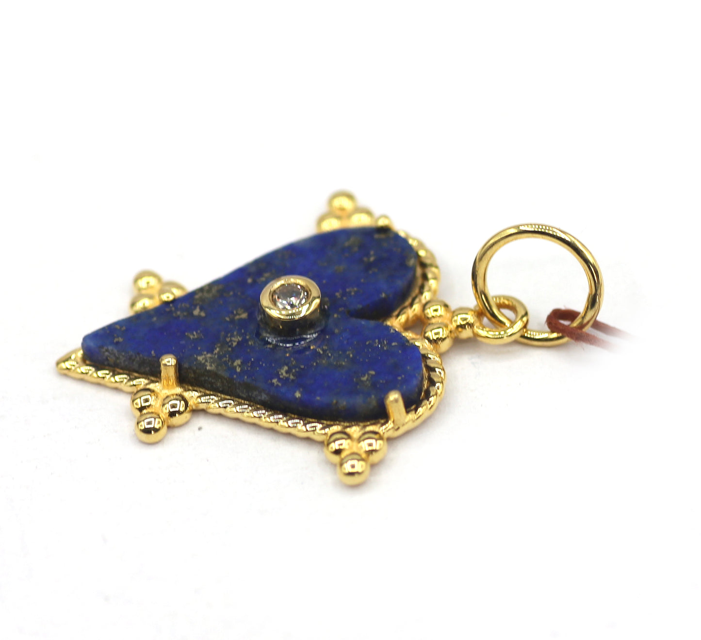 Heart Shape 14k Solid Gold Diamond Pendant