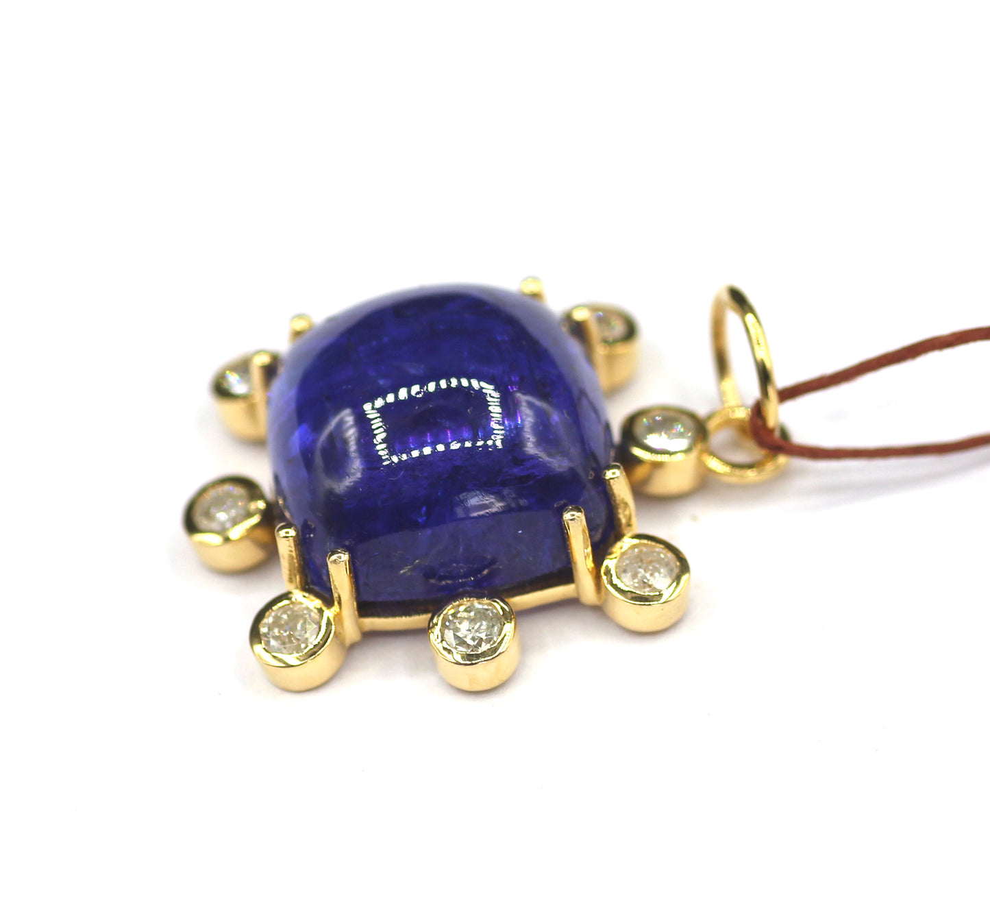 Tanzanite 14k Solid Gold Diamond Pendant