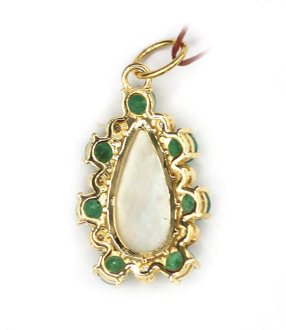 Pear 14k Solid Gold Diamond Pendant