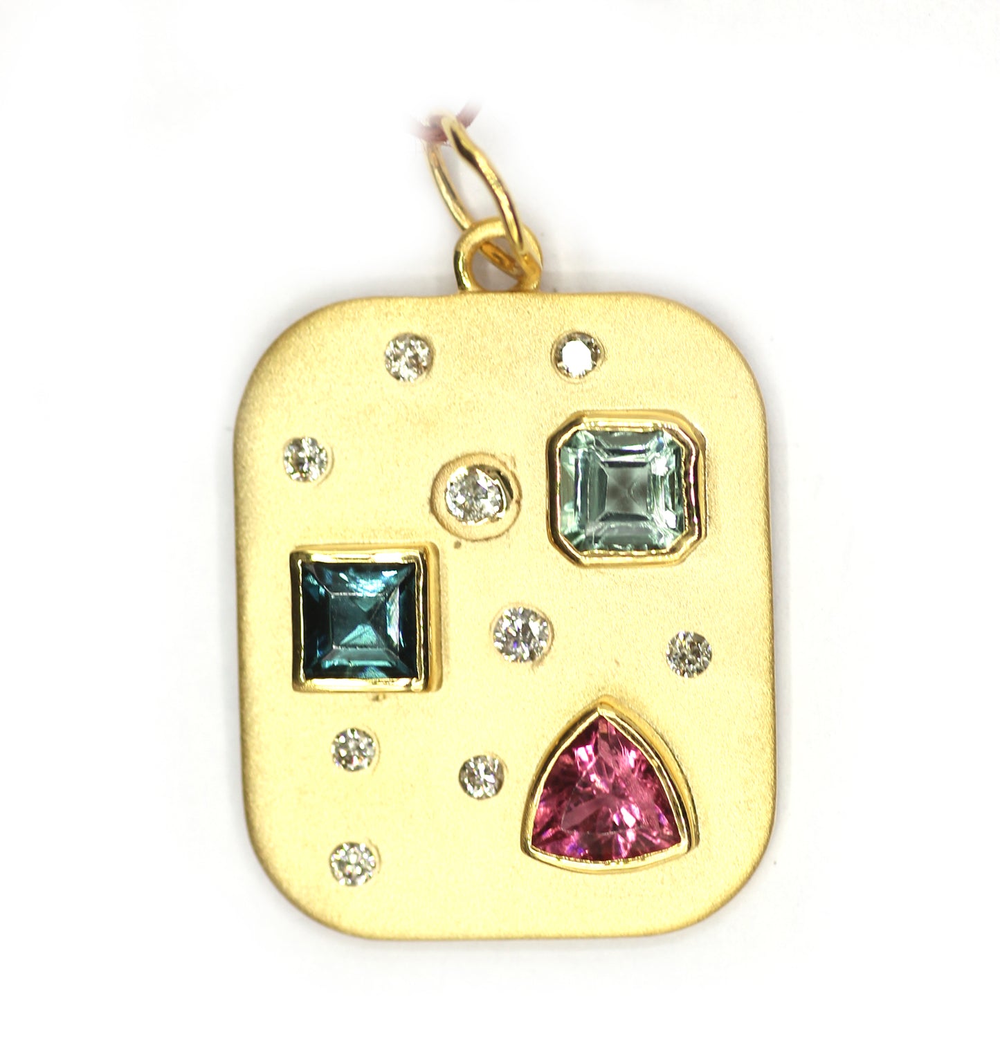 14k Solid Gold Diamond Pendant