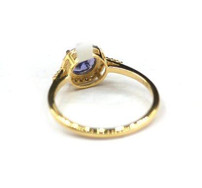 Tanzanite 14k Solid Gold Diamond Rings