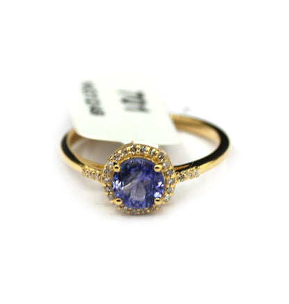 Tanzanite 14k Solid Gold Diamond Rings