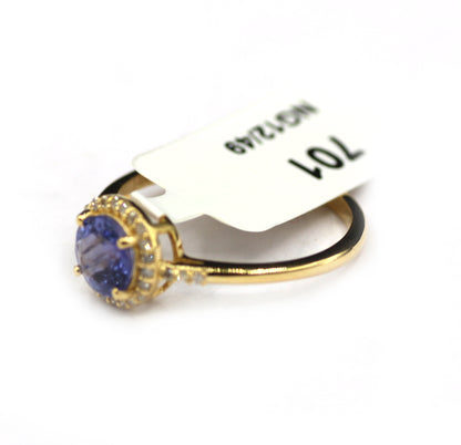 Tanzanite 14k Solid Gold Diamond Rings