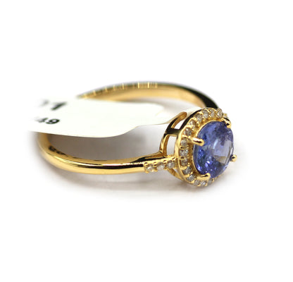 Tanzanite 14k Solid Gold Diamond Rings