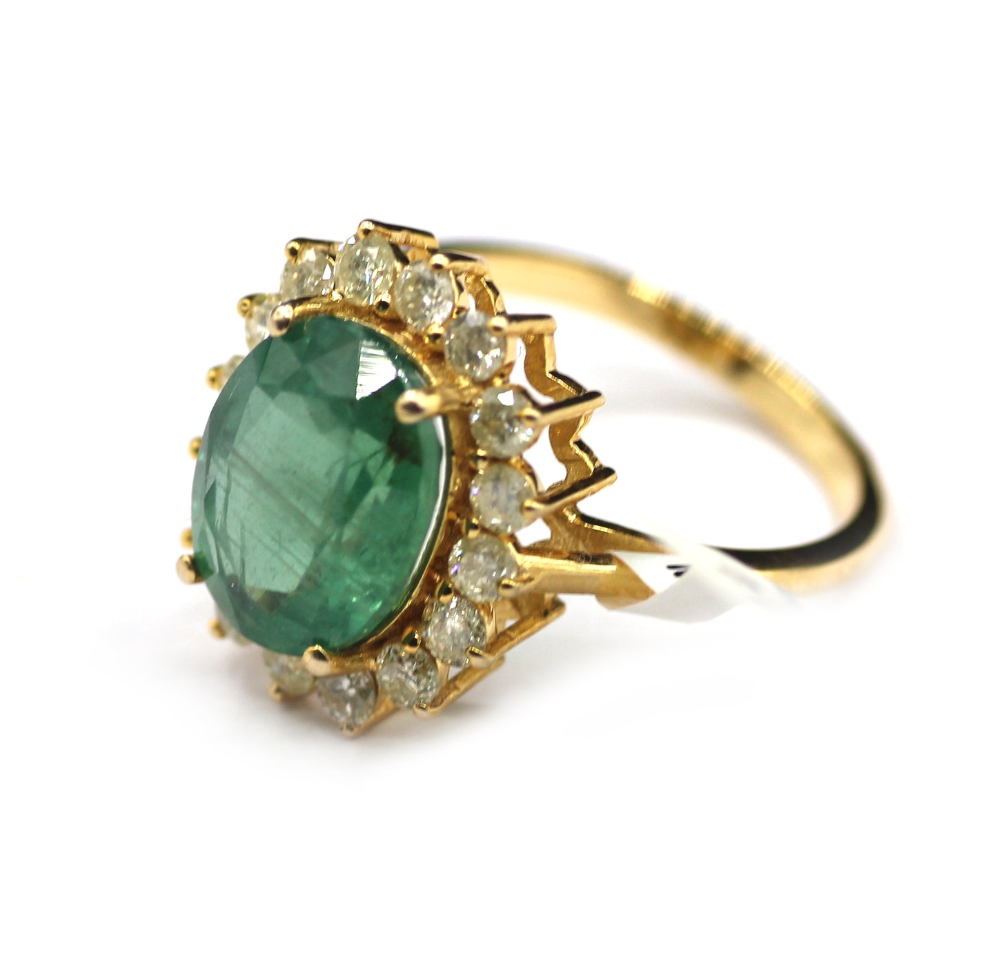 Emerald 14k Solid Gold Diamond Rings