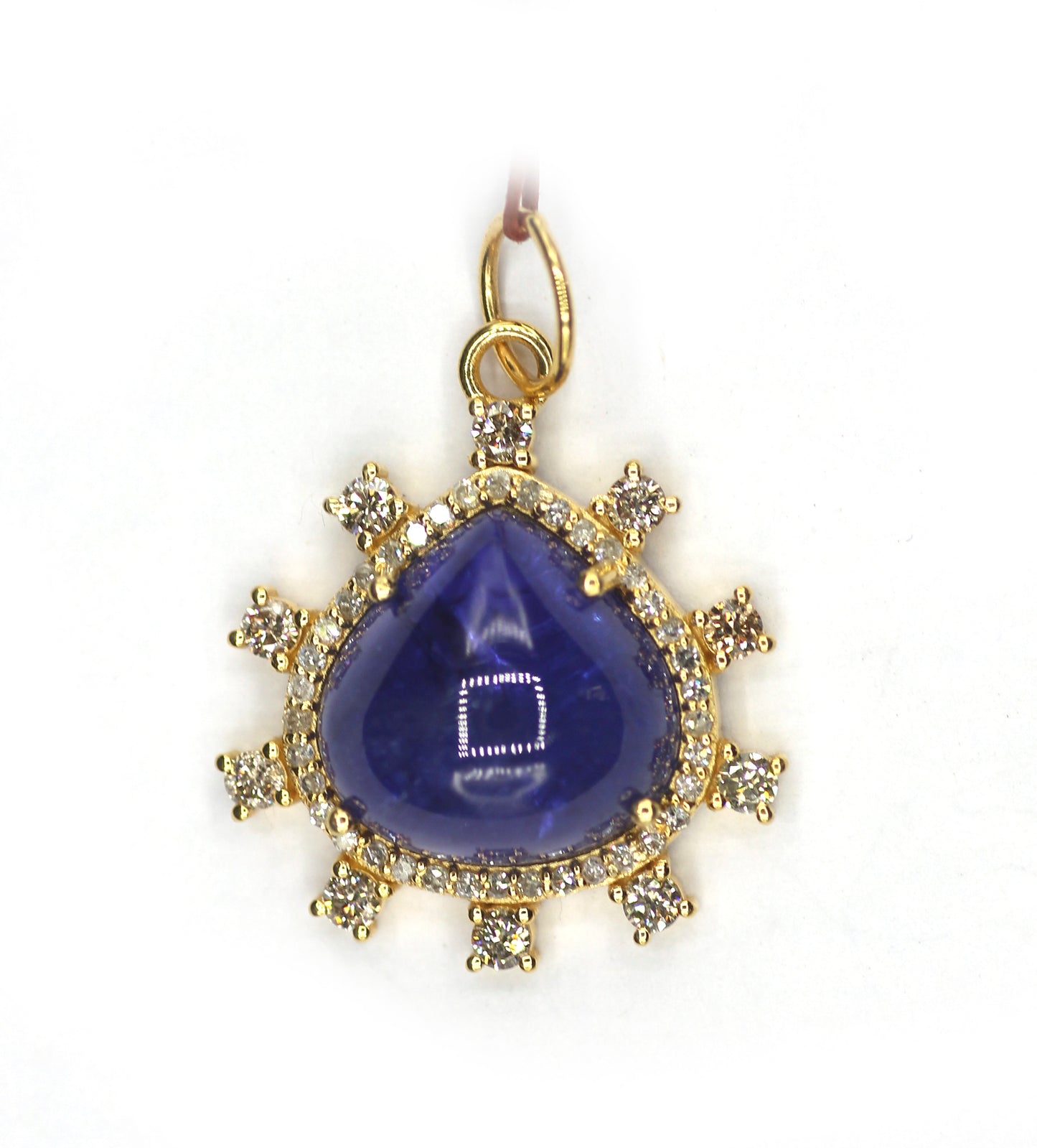 Tanzanite 14k Solid Gold Diamond Pendant