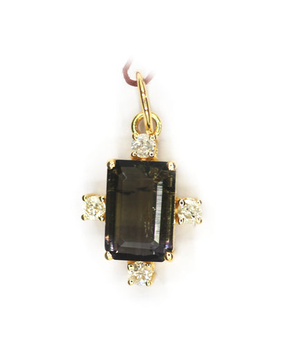14k Solid Gold Diamond Pendant