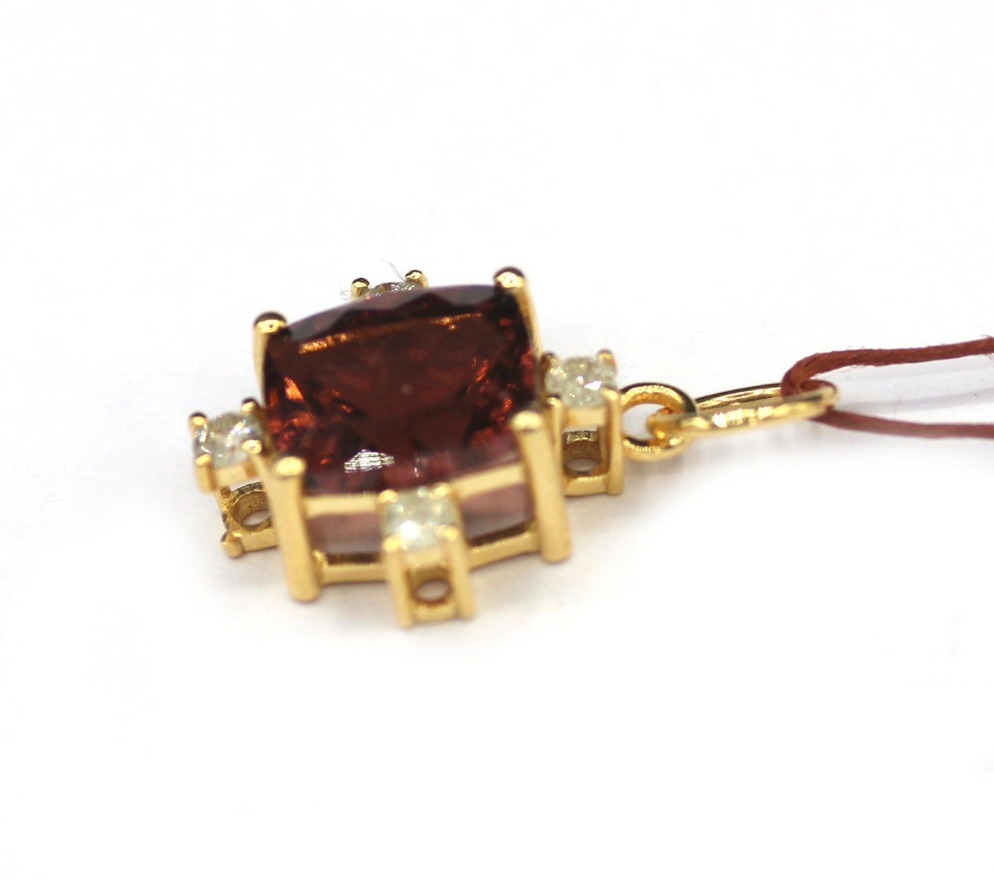 14k Solid Gold Diamond Pendant
