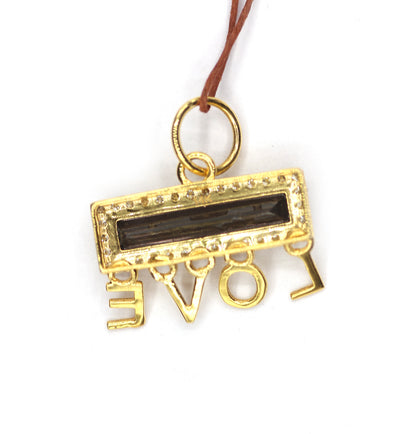 Tourmaline Love 14k Solid Gold Diamond Pendant