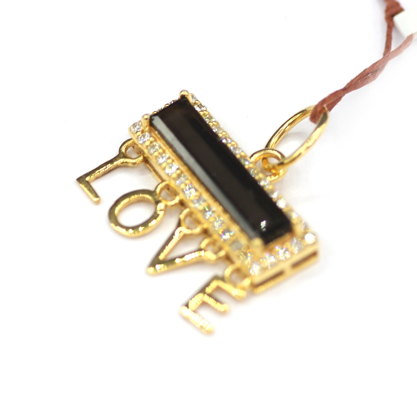 Tourmaline Love 14k Solid Gold Diamond Pendant